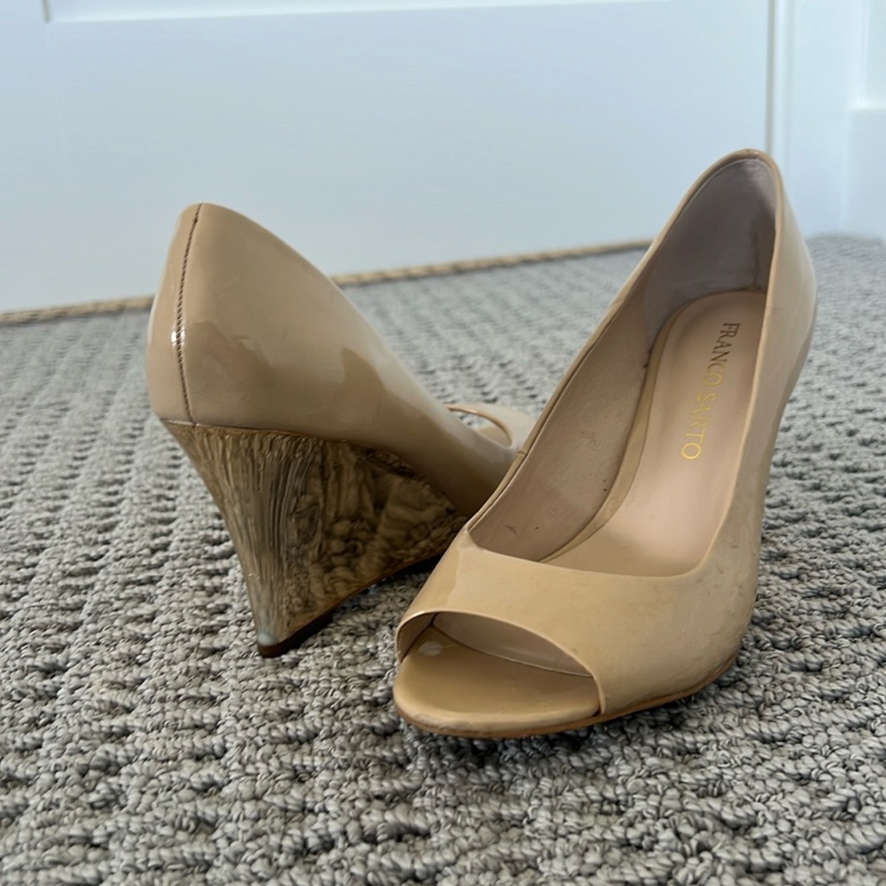 Franco Sarto gold wedge